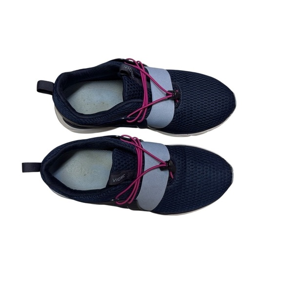 Vionic Berlin sneakers in blue with bungee lace - Picture 3 of 9